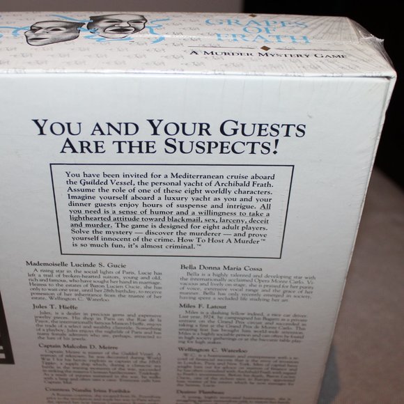 3/$77❤️new How To Host A Murder GRAPES OF FRATH murder mystery party game #69701 - Picture 5 of 8
